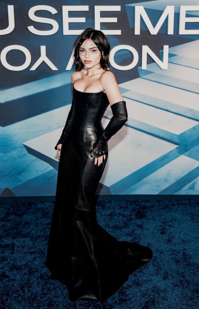 Ariana Greenblatt Busty Cleavage Tight Leather Red Carpet