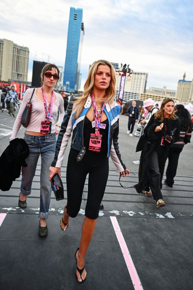 Brooks Nader Braless Sheer Bodysuit Las Vegas Grand Prix