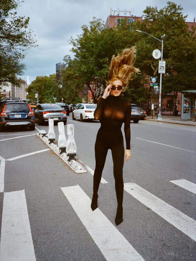 Brooks Nader Nipples Sheer Bodysuit Bustle Magazine