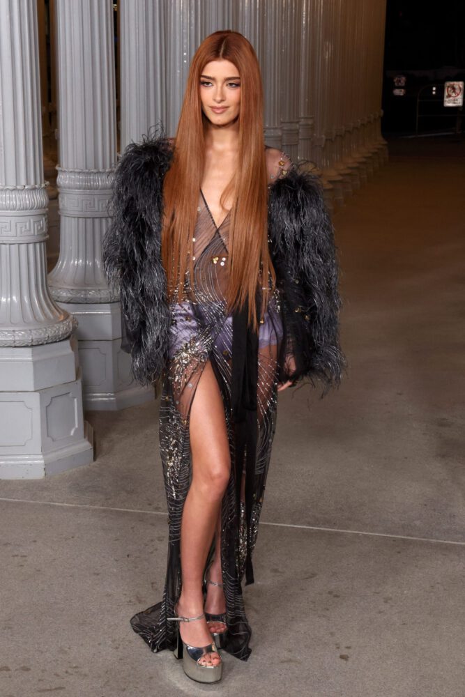 Dixie Damelio See Through Dress Bare Breasts Lacma Gala