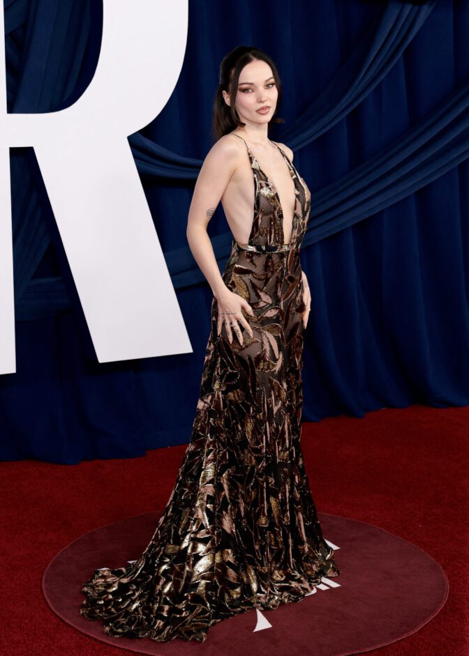 Dove Cameron Cleavage Sheer Dress Glamour Awards