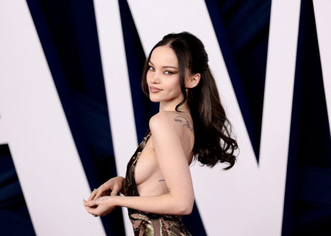 Dove Cameron Cleavage Sheer Dress Glamour Awards