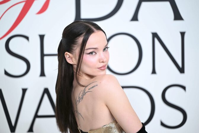 Dove Cameron Cleavage Sheer Dress Glamour Awards