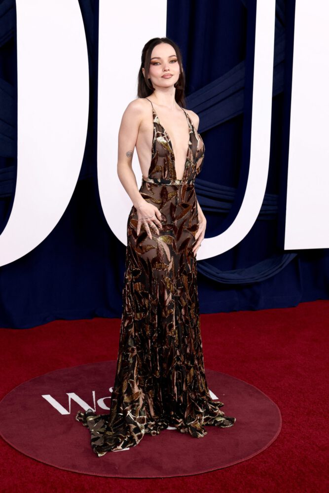 Dove Cameron Cleavage Sheer Dress Glamour Awards
