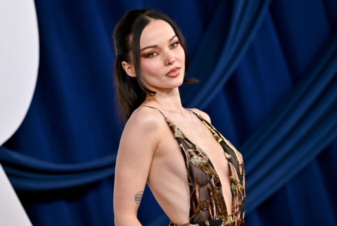 Dove Cameron Cleavage Sheer Dress Glamour Awards