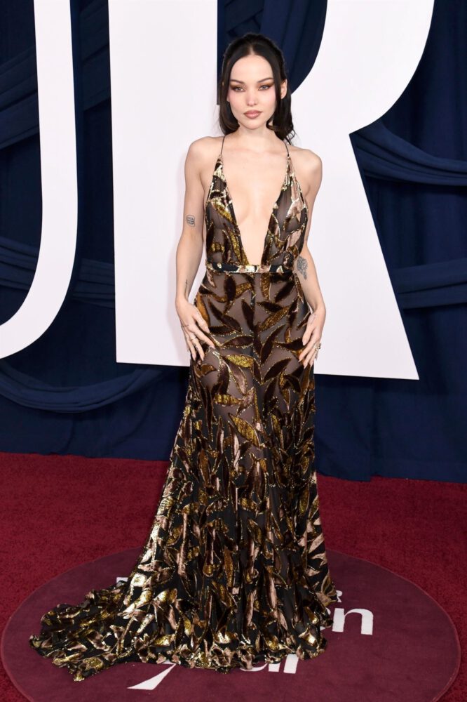 Dove Cameron Cleavage Sheer Dress Glamour Awards