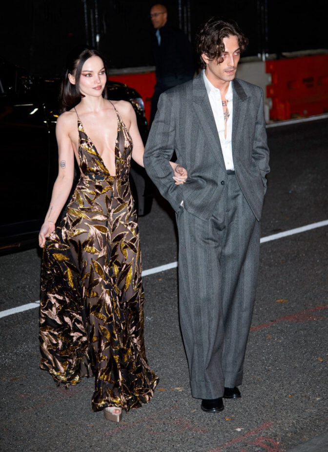 Dove Cameron Cleavage Sheer Dress Glamour Awards