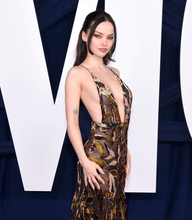 Dove Cameron Cleavage Sheer Dress Glamour Awards