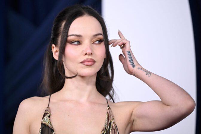 Dove Cameron Cleavage Sheer Dress Glamour Awards