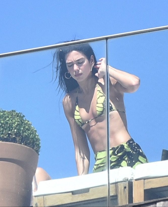 Dua Lipa Rooftop Thong Bikini Rio De Janeiro Sexy Body