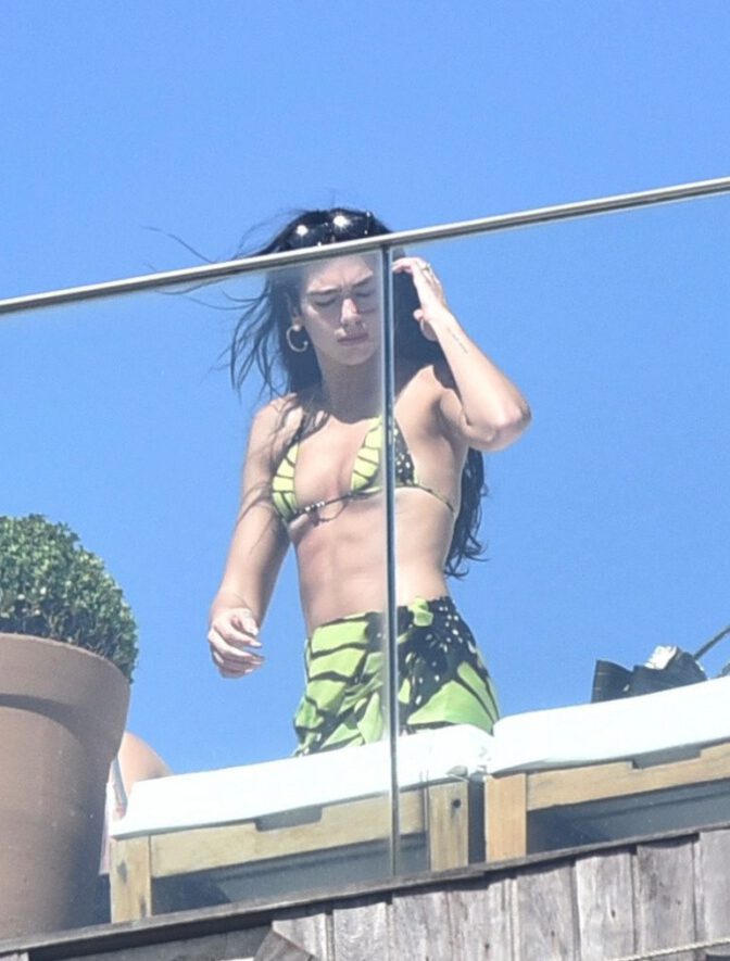 Dua Lipa Rooftop Thong Bikini Rio De Janeiro Sexy Body