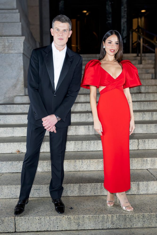 Eiza Gonzalez Cleavage Red Dress Cfda Nyc