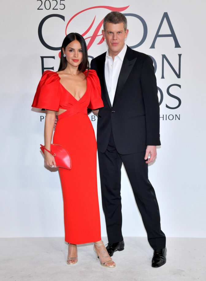 Eiza Gonzalez Cleavage Red Dress Cfda Nyc