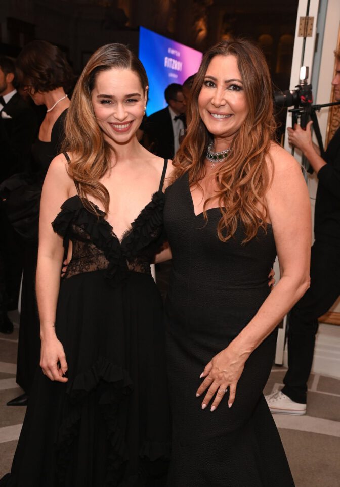 Emilia Clarke Nipples Sheer Dress Braless Global Gift Gala