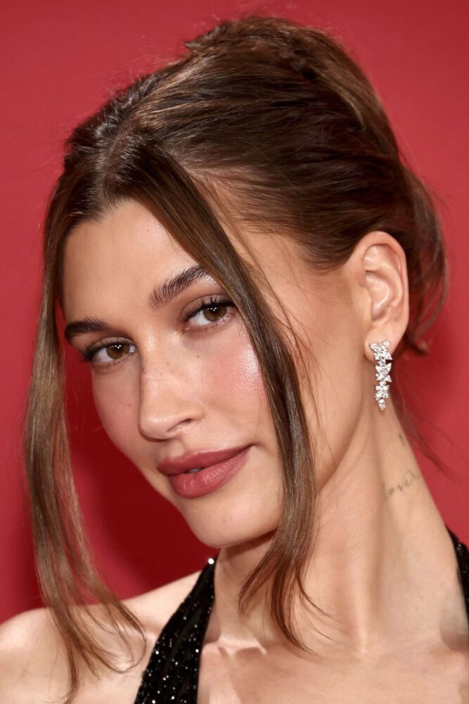 Hailey Bieber See Through Gown Nipples Thong Gq Los Angeles