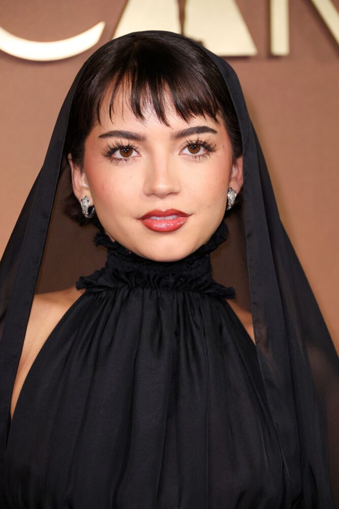 Isabela Merced See Through Black Dress Governors Awards