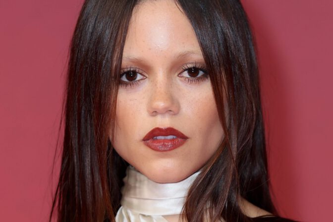 Jenna Ortega Braless Silk Dress Marrakech Red Carpet