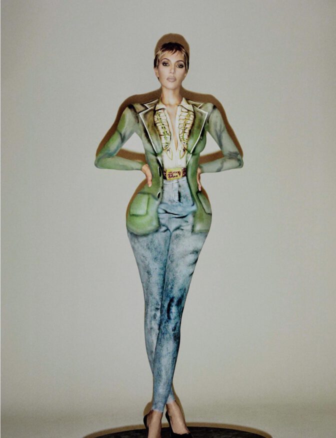 Kim Kardashian Naked Body Paint Re Edition Magazine