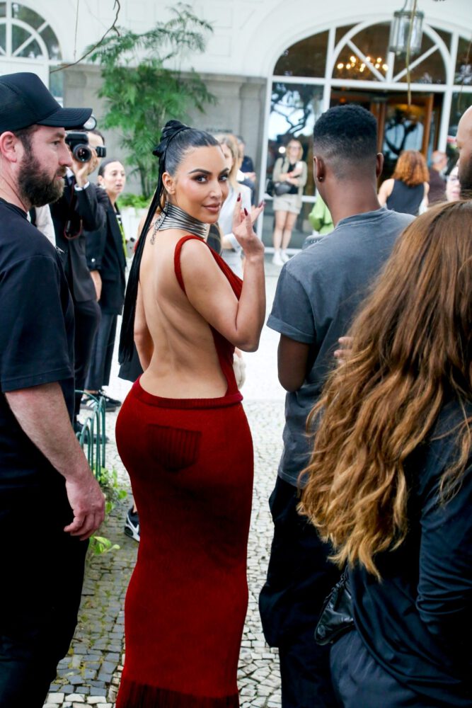Kim Kardashian See Through Dress Nipples Ass Rio