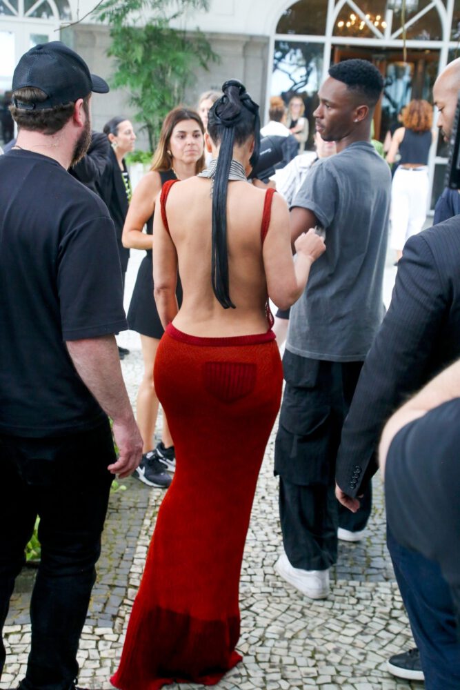 Kim Kardashian See Through Dress Nipples Ass Rio