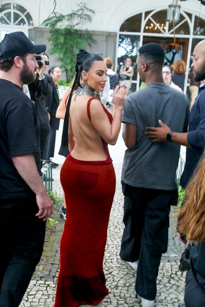 Kim Kardashian See Through Dress Nipples Ass Rio