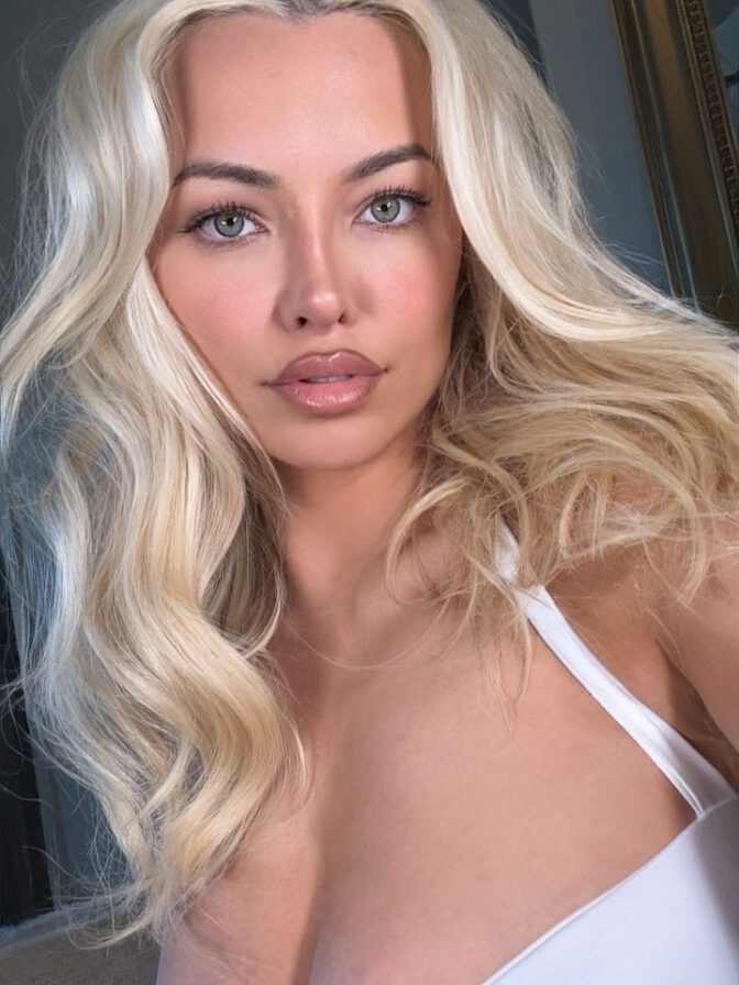 Lindsey Pelas Uncensored Big Tits White Bikini Bedroom