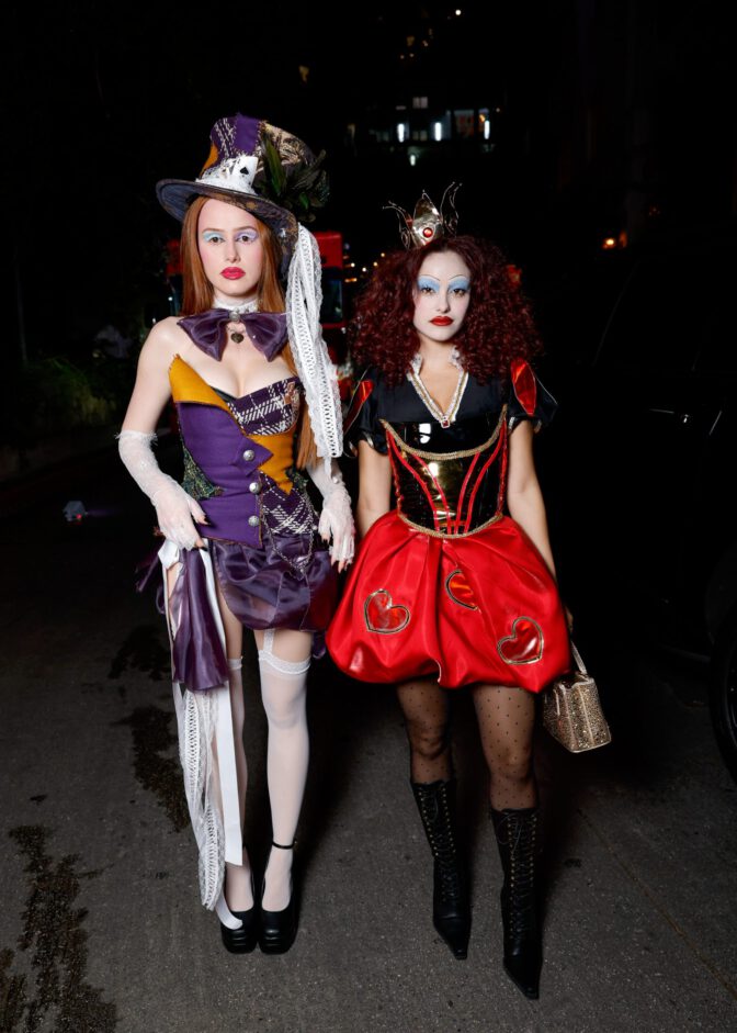 Madelaine Petsch Cleavage Stockings Camila Mendes Legs