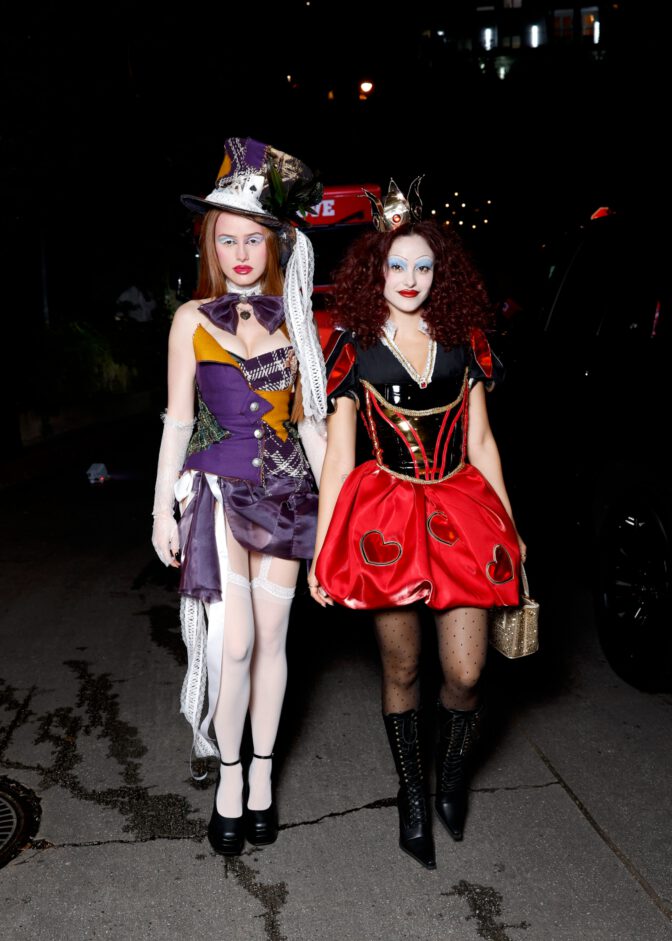 Madelaine Petsch Cleavage Stockings Camila Mendes Legs