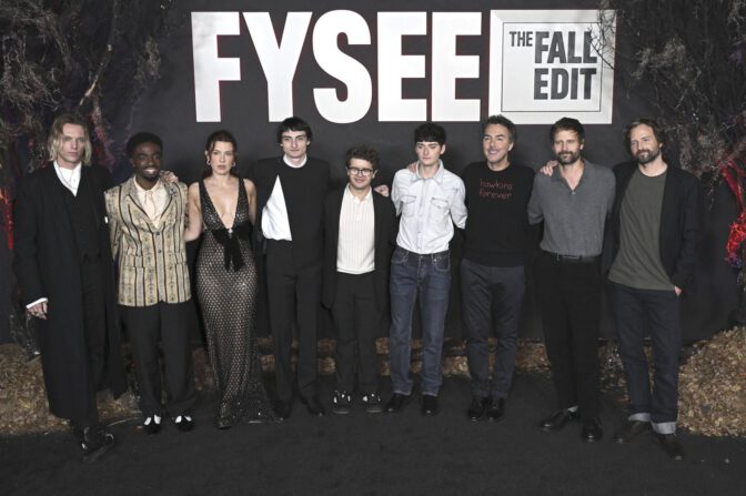 Millie Bobby Brown Cleavage Sideboob Sheer Dress Netflix Fyc