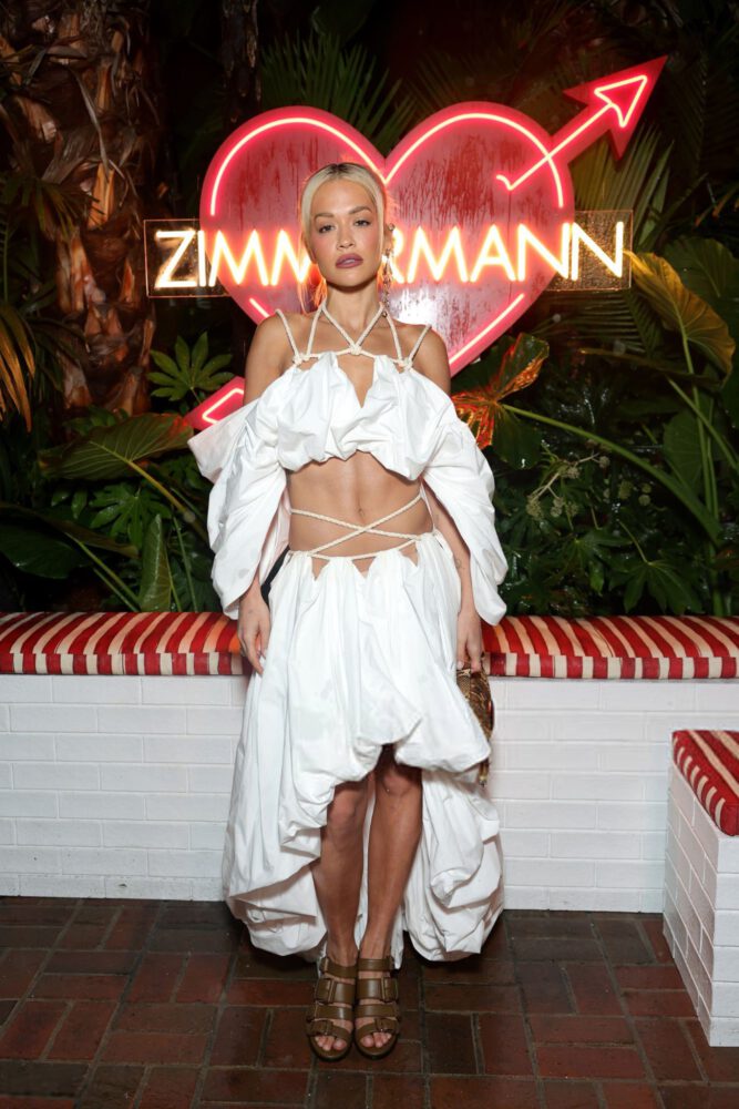 Rita Ora Zimmermann La Party Abs Midriff Curve Flaunt