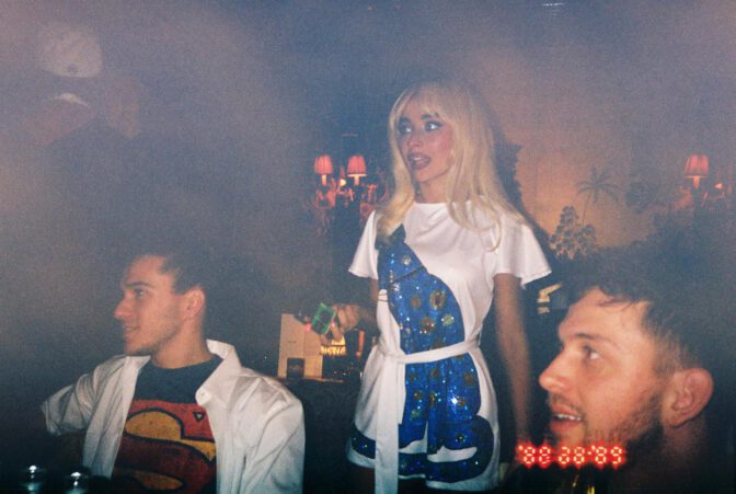 Sabrina Carpenter Sexy Mini Dress Bare Legs Halloween Nyc