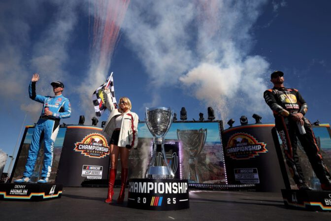 Sydney Sweeney Sexy Trackside Leather Shorts Bare Thighs