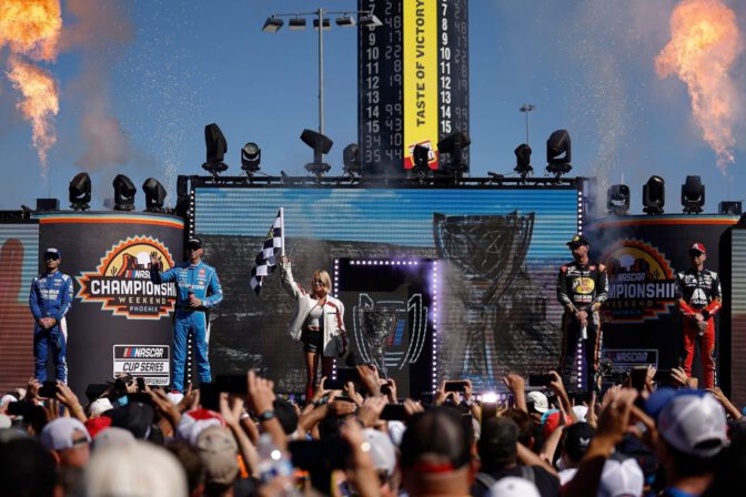 Sydney Sweeney Sexy Trackside Leather Shorts Bare Thighs