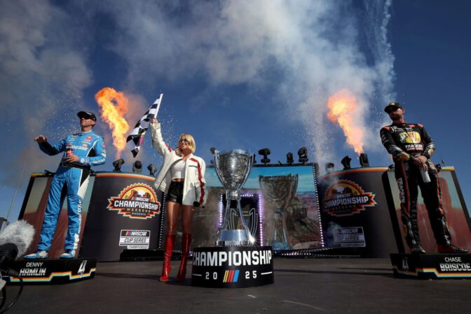 Sydney Sweeney Sexy Trackside Leather Shorts Bare Thighs