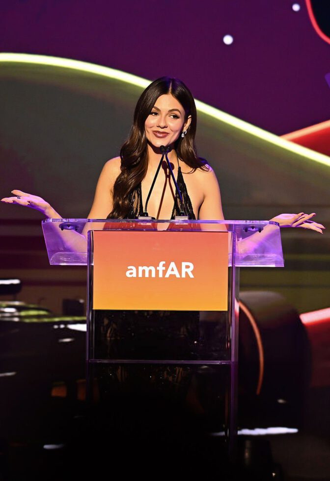 Victoria Justice See Through Dress Amfar Las Vegas