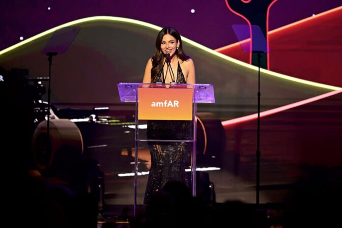 Victoria Justice See Through Dress Amfar Las Vegas
