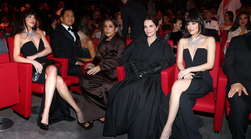 Dakota Johnson Stuns in Deep-Cut Gown, Busty Red Carpet at Red Sea Fest