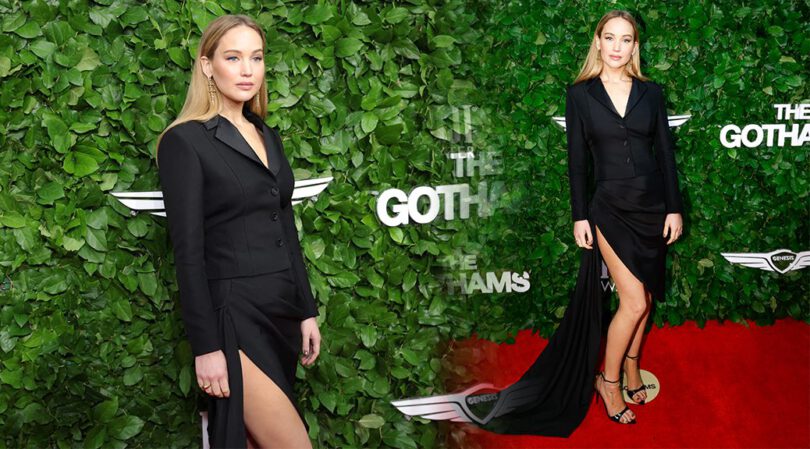 Jennifer Lawrence Flashes Major Thigh in Ultra-High Slit at Gotham Awards