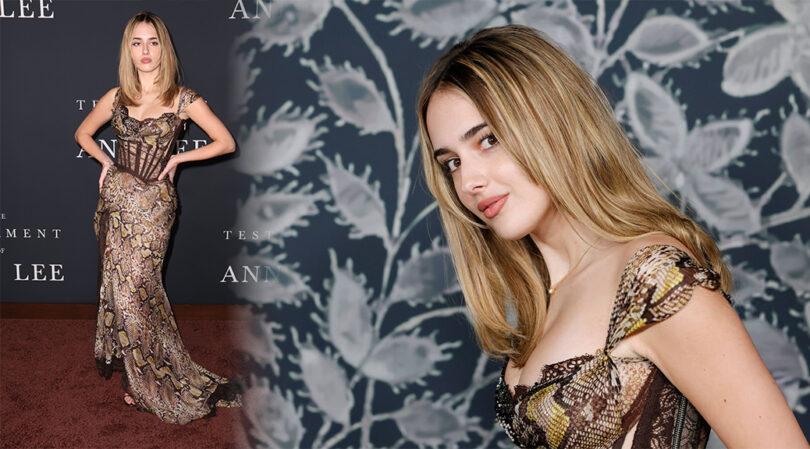 Julia Butters Stuns in Snakeskin Gown at LA Movie Premiere