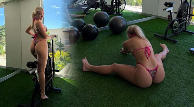 Katie Sigmond’s Booty Pops in a Thong Bikini – The Gym Has Never Looked Hotter!