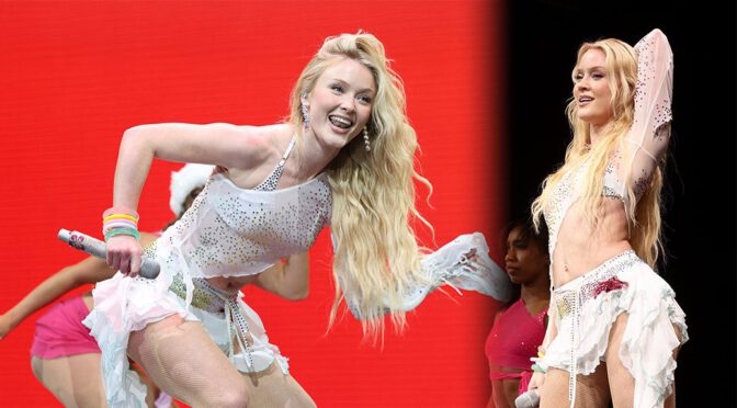 Zara Larsson Sizzles in Sheer Mini & Thigh-Highs at Jingle Ball 2025