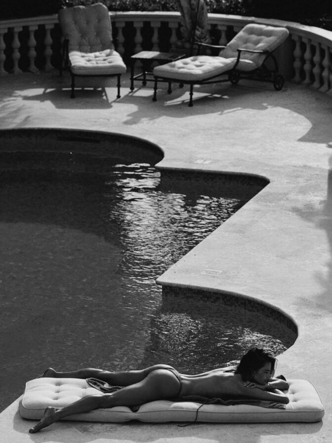 Alessandra Ambrosio Nude Topless Poolside Booty Breasts