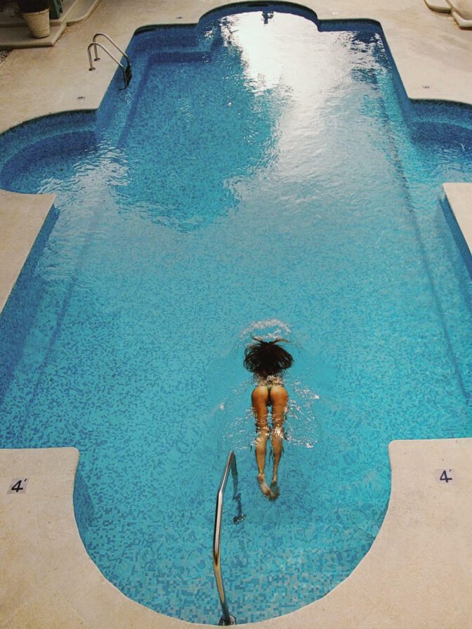 Alessandra Ambrosio Nude Topless Poolside Booty Breasts