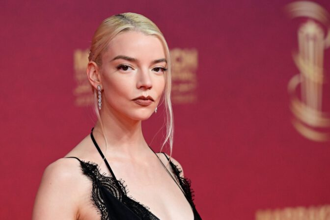 Anya Taylor Joy Sexy See Through Lace Dress Marrakech