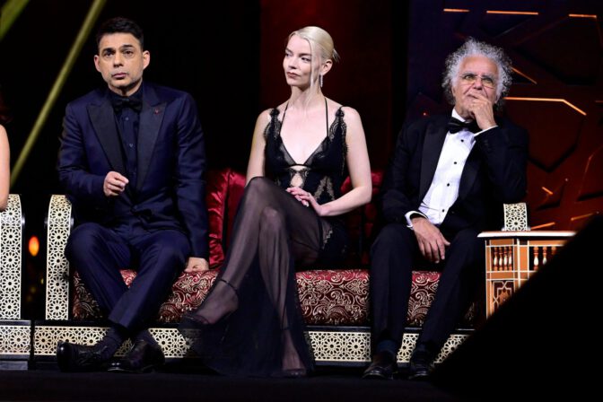 Anya Taylor Joy Sexy See Through Lace Dress Marrakech