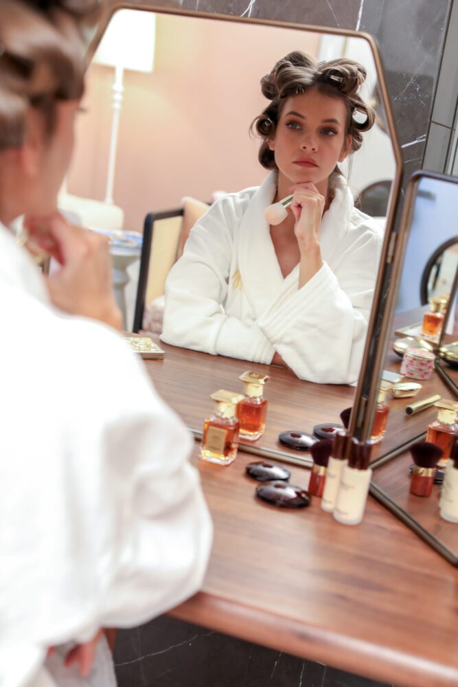 Barbara Palvin Bare Curves Sauna Towel Guerlain Nyc