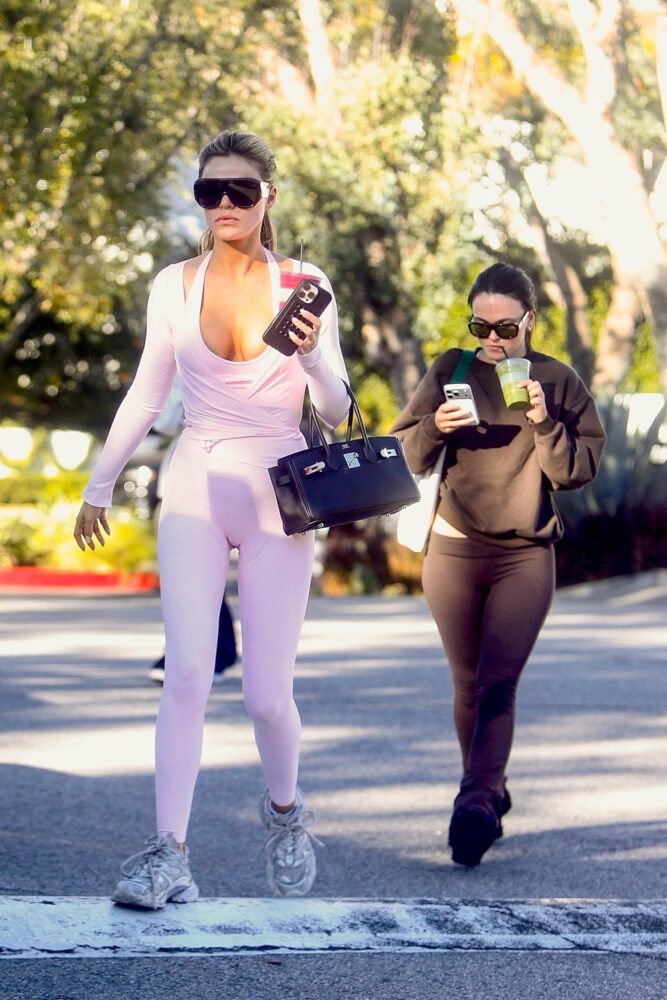 Brooks Nader Cameltoe Cleavage Tight Pink Leggings Beverly Hills