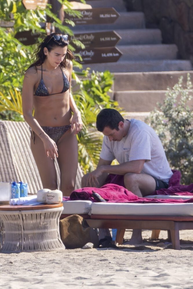 Dua Lipa Barely There Bikini Booty Mexico Beach
