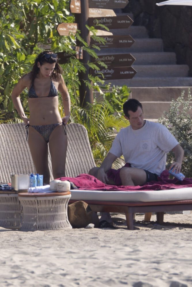 Dua Lipa Barely There Bikini Booty Mexico Beach