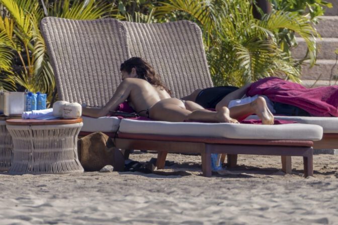 Dua Lipa Barely There Bikini Booty Mexico Beach